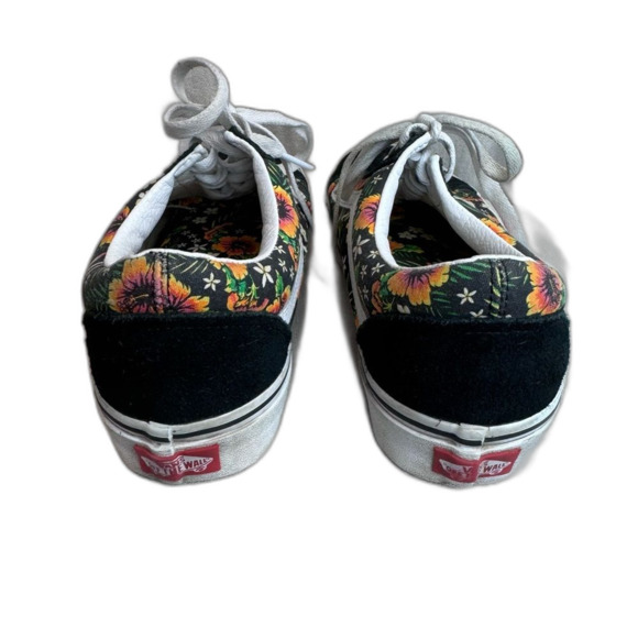Vans Old Skool Black Suede Tropical Floral Size 9 Womens 7.5 Mens Hawaiian Print - Picture 7 of 13